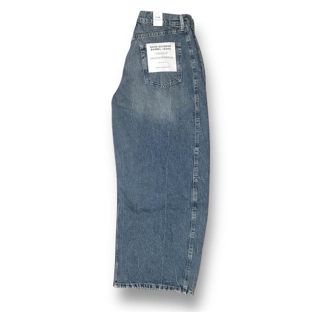 Good American 8/29 Extreme‎ Barrel Jeans Indigo Balloon Wide Leg High Rise 90s - Picture 4 of 12